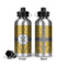 Damask & Moroccan Aluminum Water Bottle - Front and Back