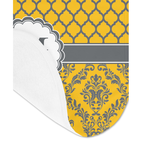 Damask & Moroccan Baby Bib - AFT detail