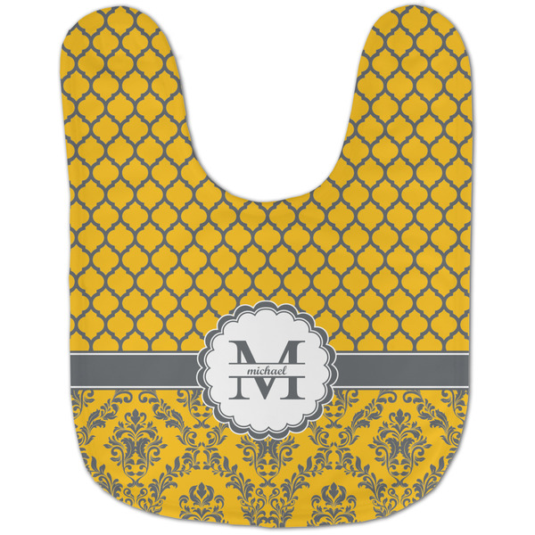 Damask & Moroccan Baby Bib - AFT flat