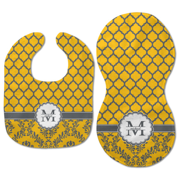 Damask & Moroccan Baby Bib & Burp Set - Approval (new bib & burp)