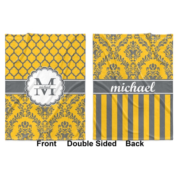 Damask & Moroccan Baby Blanket (Double Sided - Printed Front and Back)
