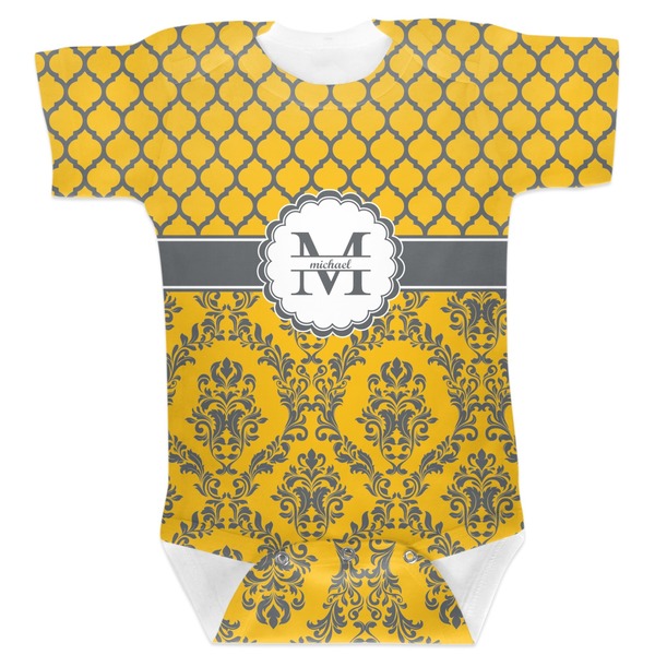 Custom Damask & Moroccan Baby Bodysuit (Personalized)