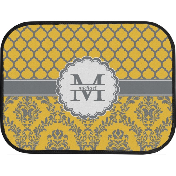 Damask & Moroccan Custom Car Floor Mats (Back Seat)
