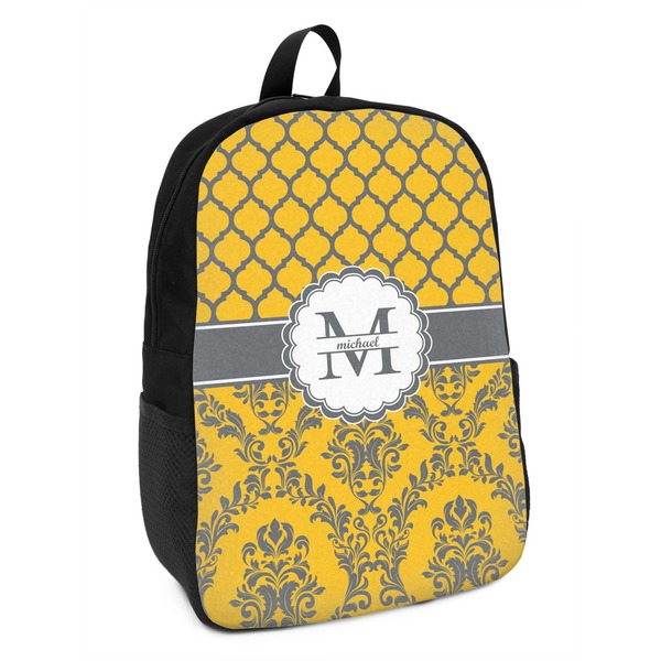Custom Damask & Moroccan Kids Backpack (Personalized)