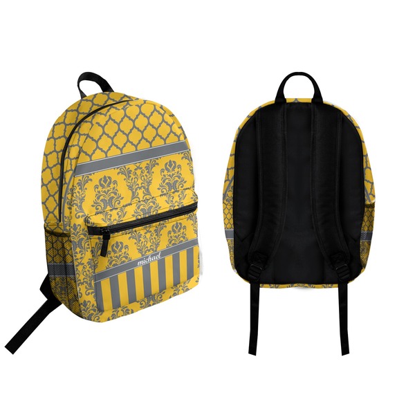 Damask & Moroccan Backpack front and back - Apvl