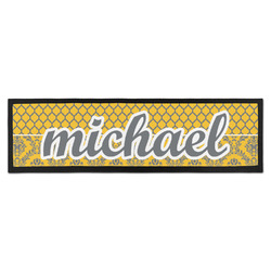 Damask & Moroccan Bar Mat - Large (Personalized)
