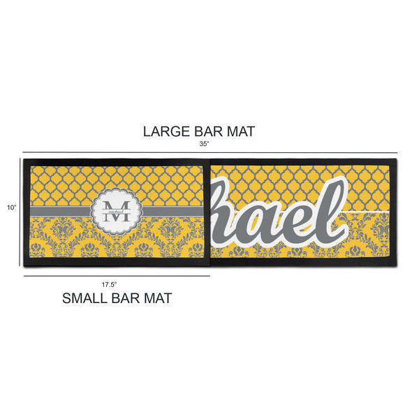 Damask & Moroccan Bar Mats - Sizing Chart