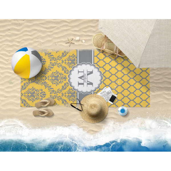 Damask & Moroccan Beach Towel Lifestyle