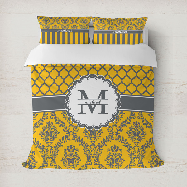 Custom Damask & Moroccan Duvet Cover Set - Full / Queen (Personalized)