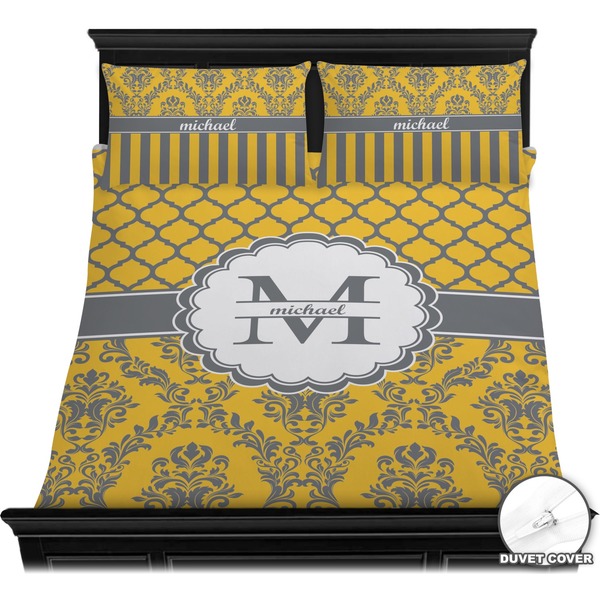 Damask & Moroccan Bedding Set (Queen) - Duvet