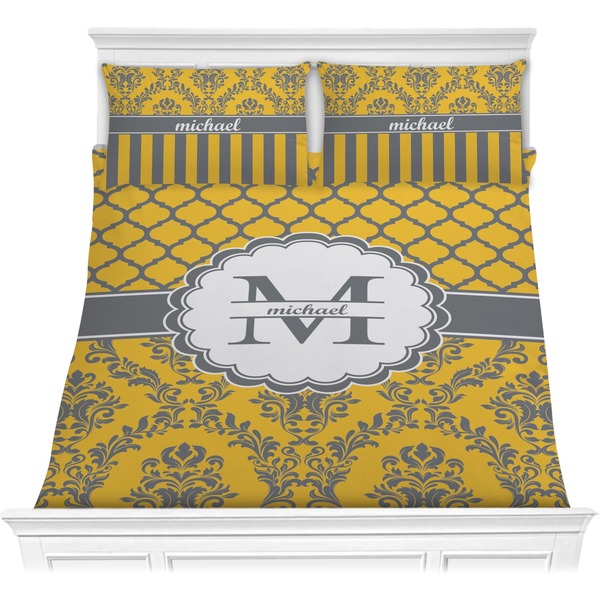 Custom Damask & Moroccan Comforter Set - Full / Queen (Personalized)