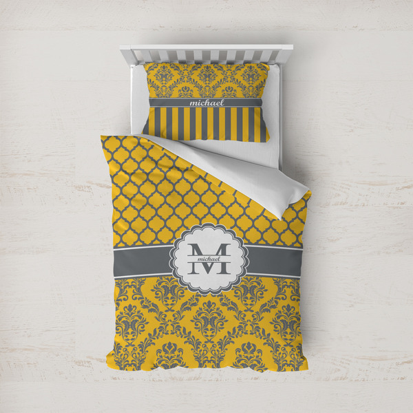Custom Damask & Moroccan Duvet Cover Set - Twin (Personalized)