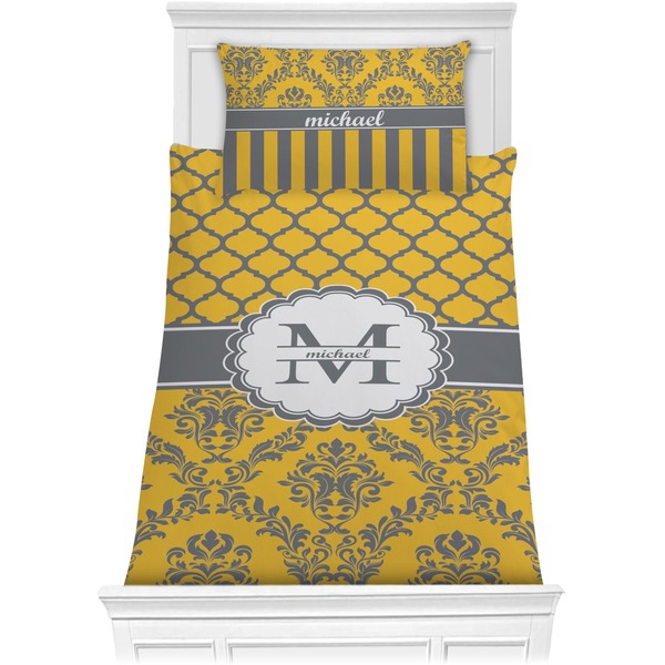 Custom Damask & Moroccan Comforter Set - Twin (Personalized)
