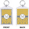 Damask & Moroccan Bling Keychain (Front + Back)