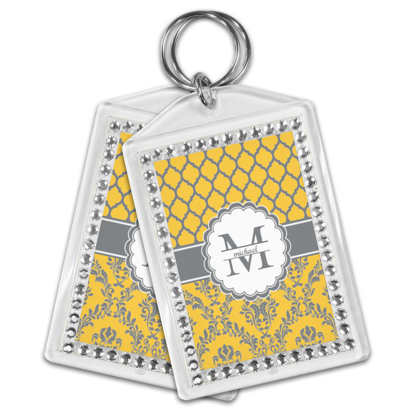Damask & Moroccan Bling Keychain - MAIN