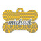 Damask & Moroccan Bone Shaped Dog ID Tag (Personalized)