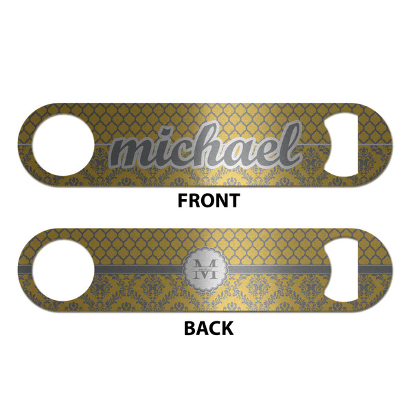 Damask & Moroccan Bottle Opener - Front & Back