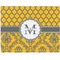 Damask & Moroccan Woven Fabric Placemat - Twill w/ Name and Initial