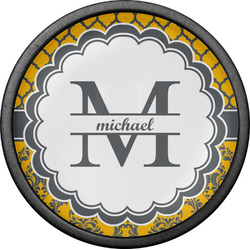 Damask & Moroccan Cabinet Knob (Black) (Personalized)