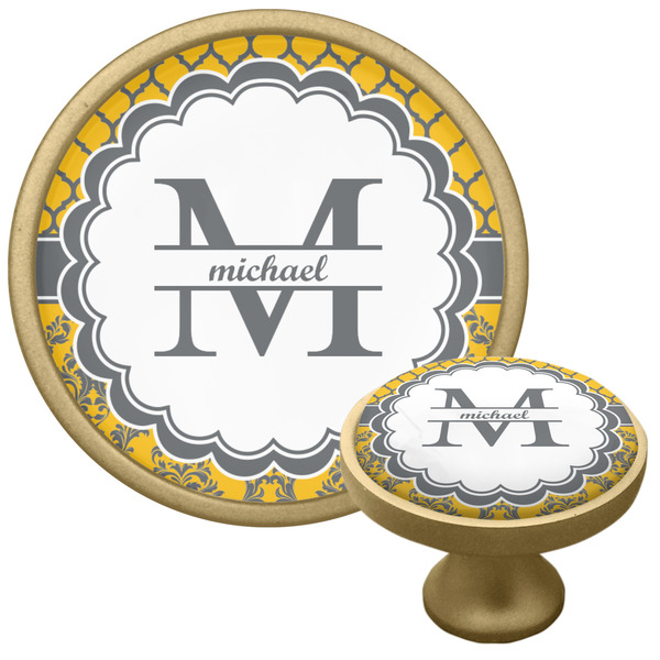 Damask & Moroccan Cabinet Knob - Gold - Multi Angle