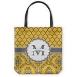 Damask & Moroccan Canvas Tote Bag - Small - 13"x13" (Personalized)