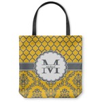 Damask & Moroccan Canvas Tote Bag - Large - 18"x18" (Personalized)
