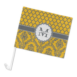 Damask & Moroccan Car Flag - Large (Personalized)