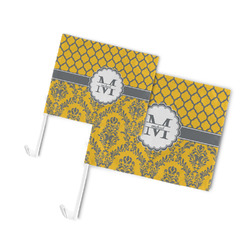 Damask & Moroccan Car Flag (Personalized)