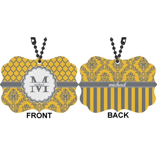 Damask & Moroccan Car Ornament (Approval)