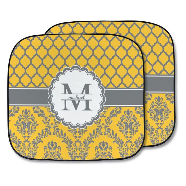 Custom Damask & Moroccan Car Sun Shade - Two Piece (Personalized)