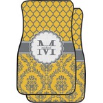Damask & Moroccan Car Floor Mats (Front Seat) (Personalized)
