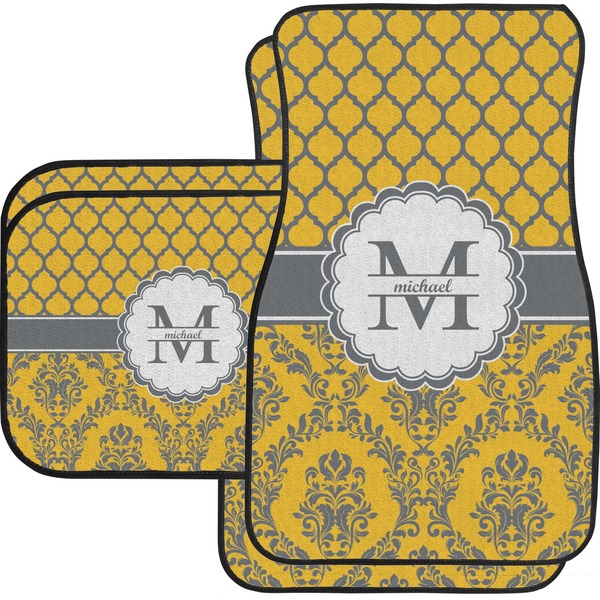 Damask & Moroccan Custom Car Floor Mats (Back Seat)
