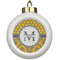 Damask & Moroccan Ceramic Ball Ornament (Personalized)