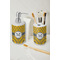 Damask & Moroccan Ceramic Bathroom Accessories - LIFESTYLE (toothbrush holder & soap dispenser)