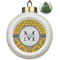 Damask & Moroccan Ceramic Ball Ornament - Christmas Tree (Personalized)