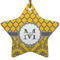 Damask & Moroccan Ceramic Flat Ornament - Star (Front)