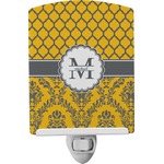 Damask & Moroccan Ceramic Night Light (Personalized)