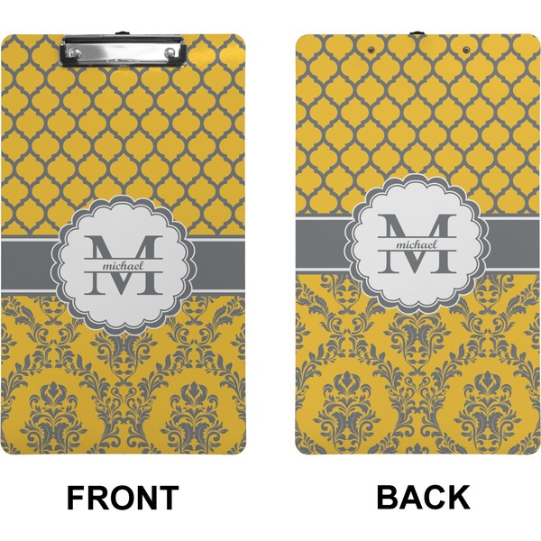 Damask & Moroccan Clipboard (Legal) (Front + Back)