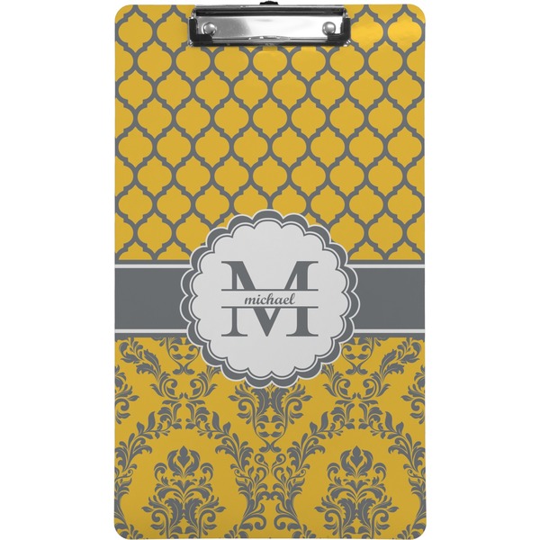 Custom Damask & Moroccan Clipboard (Legal Size) (Personalized)
