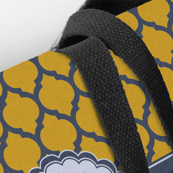 Damask & Moroccan Closeup of Tote w/Black Handles