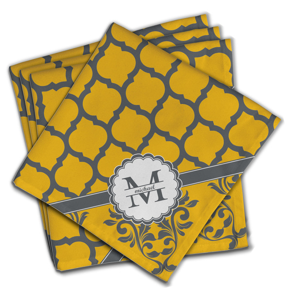 Custom Damask & Moroccan Cloth Napkins (Set of 4) (Personalized)