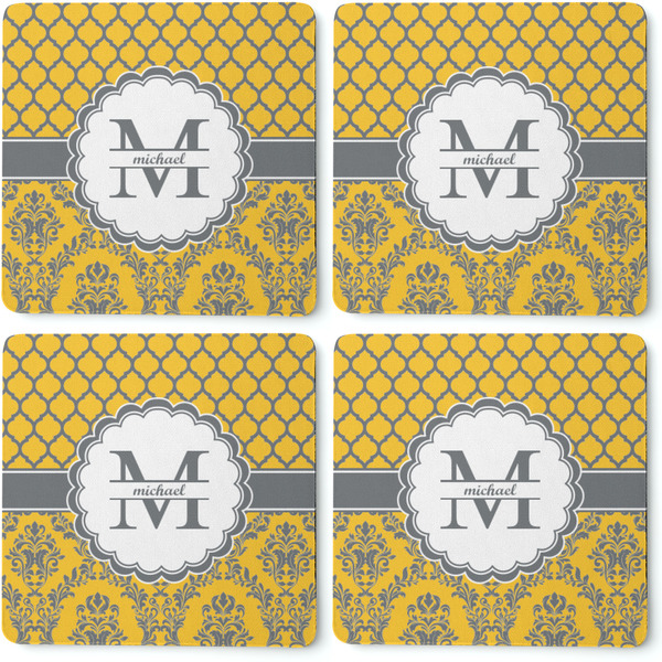 Damask & Moroccan Coaster Rubber Back - Apvl