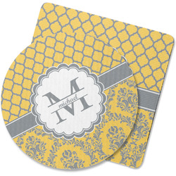Damask & Moroccan Rubber Backed Coaster (Personalized)