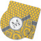 Damask & Moroccan Rubber Backed Coaster (Personalized)