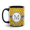 Damask & Moroccan Coffee Mug - 11 oz - Black