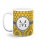 Damask & Moroccan Coffee Mug - 11 oz - White