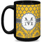 Damask & Moroccan Coffee Mug - 15 oz - Black Full