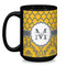 Damask & Moroccan Coffee Mug - 15 oz - Black