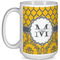 Damask & Moroccan Coffee Mug - 15 oz - White Full