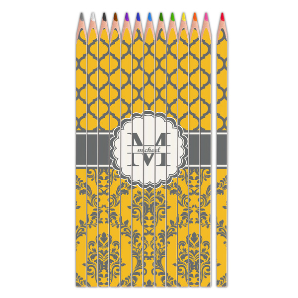 Custom Damask & Moroccan Colored Pencils (Personalized)